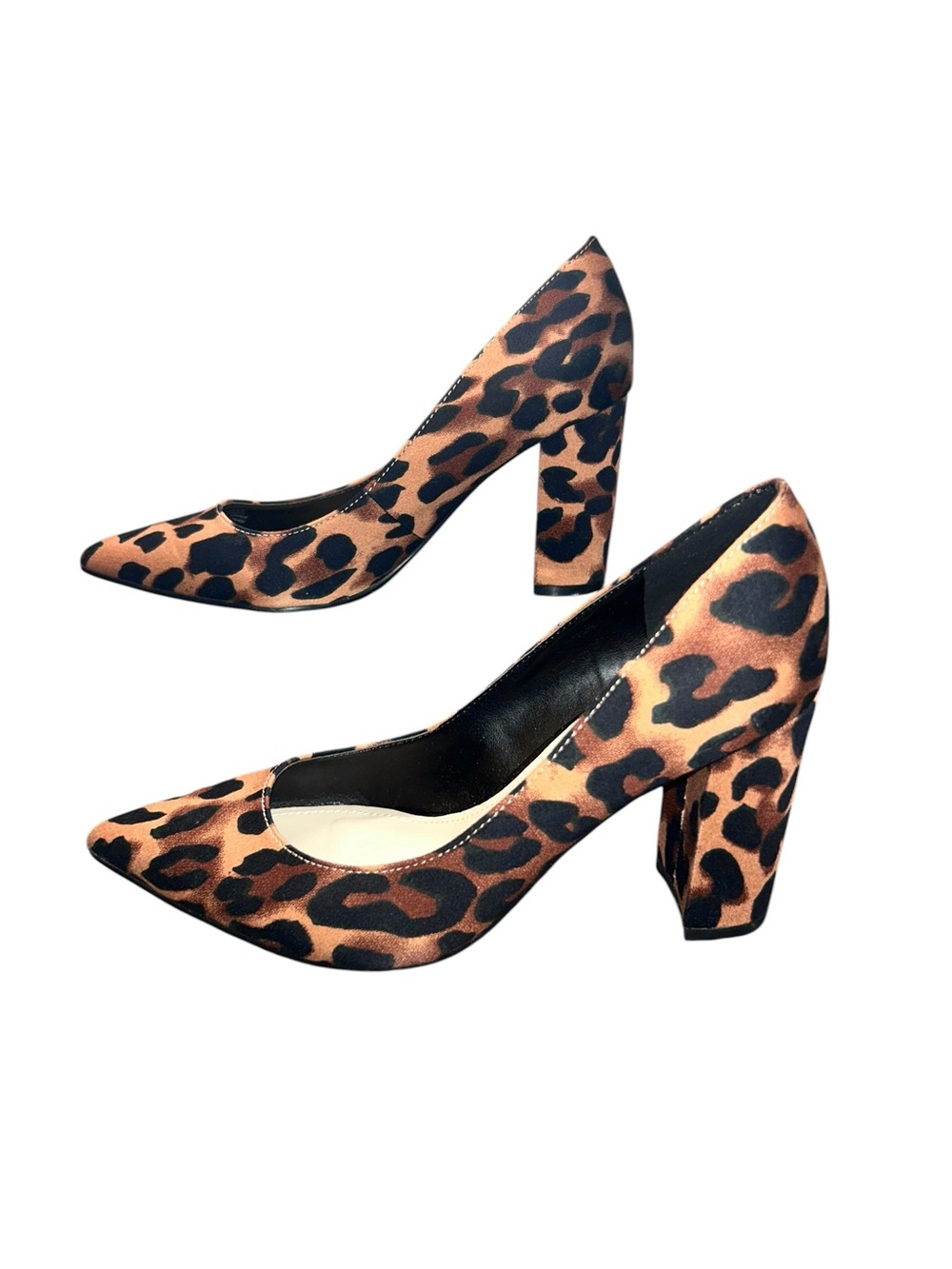 Marc Fisher Leopard Print Pointed Toe Block Heels Size 6.5M - Picture 11 of 11